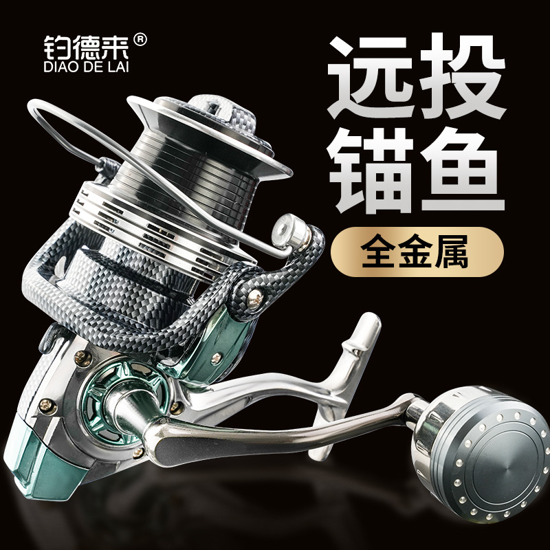 Fishing Boat Anchor - Цельнометаллическая спиннинговая катушка с узором «змея»
